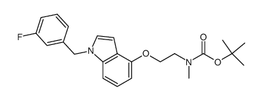 {2-[1-(3-fluoro-benzyl)-1H-indol-4-yloxy]-ethyl}-methyl-carbamic acid tert-butyl ester Structure