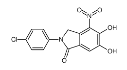 2-(4-chlorophenyl)-5,6-dihydroxy-4-nitro-3H-isoindol-1-one结构式