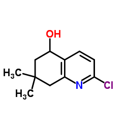 2-Chloro-7,7-dimethyl-5,6,7,8-tetrahydro-5-quinolinol structure