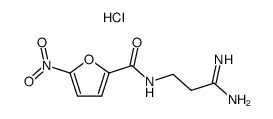 5-nitro-N-(2-amidinoethyl)furan-2-carboxamide hydrochloride结构式