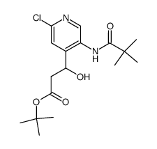 2-Chloro-5-((2,2-dimethyl-1-oxopropyl)amino)-β-hydroxy-4-pyridinepropanoic Acid, 1,1-Dimethylethyl Ester Structure