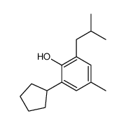 2-cyclopentyl-6-isobutyl-p-cresol structure