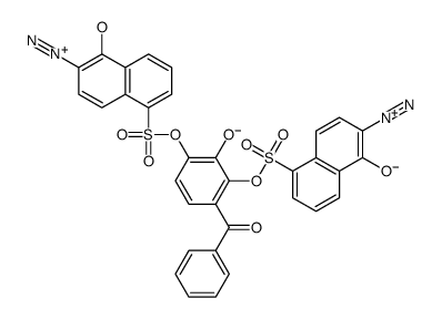 4-benzoyl-2-hydroxy-1,3-phenylene bis(6-diazo-5,6-dihydro-5-oxonaphthalene-1-sulphonate)结构式