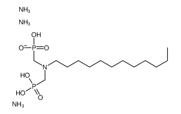 triammonium hydrogen [(dodecylimino)bis(methylene)]bisphosphonate结构式