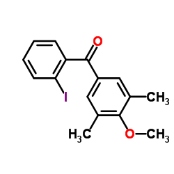 (2-Iodophenyl)(4-methoxy-3,5-dimethylphenyl)methanone Structure