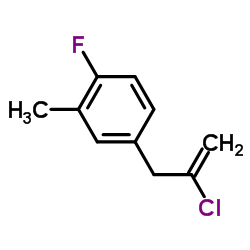 4-(2-Chloro-2-propen-1-yl)-1-fluoro-2-methylbenzene结构式