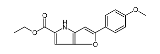 4H-Furo[3,2-b]pyrrole-5-carboxylic acid, 2-(4-methoxyphenyl)-, ethyl ester结构式