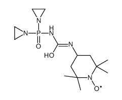 1-[bis(aziridin-1-yl)phosphoryl]-3-(1-λ1-oxidanyl-2,2,6,6-tetramethylpiperidin-4-yl)urea结构式