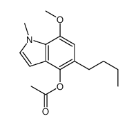 (5-butyl-7-methoxy-1-methylindol-4-yl) acetate结构式