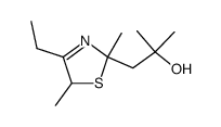 1-(4-ethyl-2,5-dimethyl-2,5-dihydro-thiazol-2-yl)-2-methyl-propan-2-ol Structure