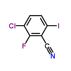 3-Chloro-2-fluoro-6-iodobenzonitrile结构式