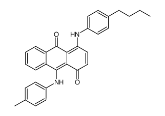 4-(4-Butyl-phenylamino)-9-p-tolylamino-anthracene-1,10-dione Structure