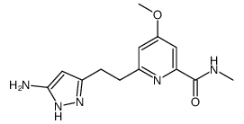 6-[2-(5-amino-1H-pyrazol-3- yl)ethyl]-4-methoxy-N-methyl-pyridine-2-carboxamide结构式