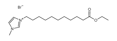 1-methyl-3-(11-ethoxycarbonyl-undecyl)imidazolium bromide结构式