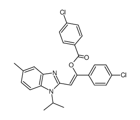 1-(4-chlorophenyl)-2-(1-isopropyl-5-methyl-1H-benzo[d]imidazol-2-yl)vinyl 4-chlorobenzoate结构式