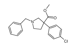 methyl 1-benzyl-3-(4-chlorophenyl)pyrrolidine-3-carboxylate Structure