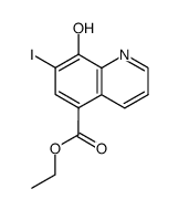 8-hydroxy-7-iodo-quinoline-5-carboxylic acid ethyl ester结构式