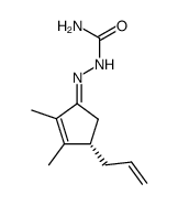 (S)-4-allyl-2,3-dimethyl-cyclopent-2-enone semicarbazone Structure
