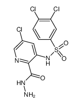 3,4-dichloro-N-(5-chloro-2-hydrazinocarbonyl-pyridin-3-yl)-benzenesulfonamide Structure