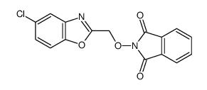 2-((5-chlorobenzo[d]oxazol-2-yl)methoxy)isoindoline-1,3-dione结构式