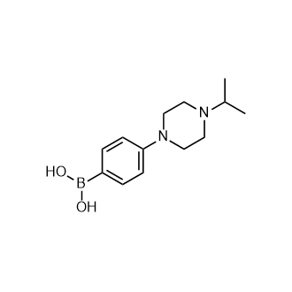 (4-(4-异丙基哌嗪-1-基)苯基)硼酸结构式