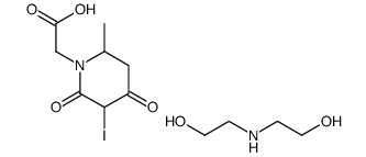 2-(2-hydroxyethylamino)ethanol,2-(3-iodo-6-methyl-2,4-dioxopiperidin-1-yl)acetic acid Structure