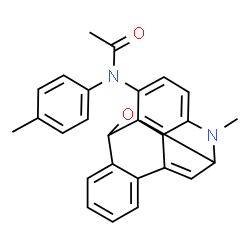 2,7-Epoxy-6-(N-acetyl-p-toluidino)-2,3-dihydro-3-methyl-7H-dibenzo[f,ij]isoquinoline结构式