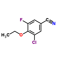 3-Chloro-4-ethoxy-5-fluorobenzonitrile结构式