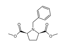 cis-2,5-dimethyl N-benzylpyrrolidine-2,5-dicarboxylate结构式