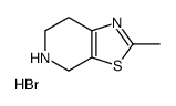 2-METHYL-4,5,6,7-TETRAHYDRO-THIAZOLO[5,4-C]PYRIDINE HYDROBROMIDE结构式