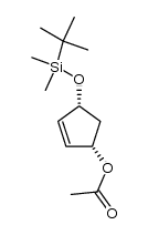 (1R,3S)-(-)-1-acetoxycyclopentan-3-ol Structure