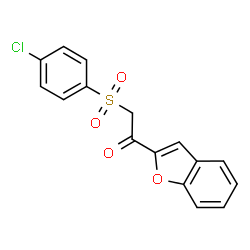 1-(1-Benzofuran-2-yl)-2-[(4-chlorophenyl)sulfonyl]ethanone结构式