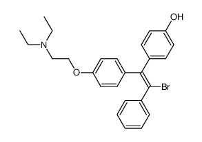 (E)-1-{4-[2-(diethylamino)ethoxy]phenyl}-1-(4-hydroxyphenyl)-2-bromo-2-phenylethene Structure