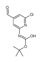 tert-butyl N-(6-chloro-4-formylpyridin-2-yl)carbamate结构式