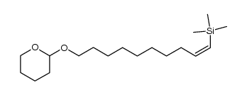 1-(2-tetrahydropyranyloxy)-10-(trimethylsilyl)-(Z)-9-decene Structure