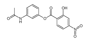 2-hydroxy-4-nitro-benzoic acid-(3-acetylamino-phenyl ester)结构式