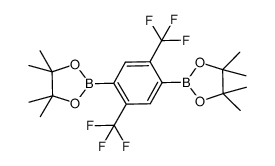 2,2'-(2,5-bis(trifluoromethyl)-1,4-phenylene)bis(4,4,5,5-tetramethyl-1,3,2-dioxaborolane) Structure