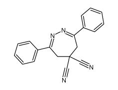 5,5-Dicyano-5,6-dihydro-3,7-diphenyl-4H-1,2-diazepine结构式