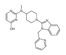 2-[methyl-[1-[1-(pyridin-2-ylmethyl)benzimidazol-2-yl]piperidin-4-yl]amino]-1H-pyrimidin-6-one Structure