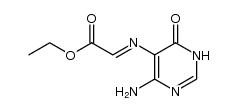 (4-amino-6-oxo-1,6-dihydro-pyrimidin-5-ylimino)-acetic acid ethyl ester Structure