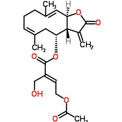 8β-(4-Acetoxy-5-hydroxytigloyloxy)costunolide Structure