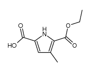 3-methyl-pyrrole-2,5-dicarboxylic acid-2-ethyl ester结构式