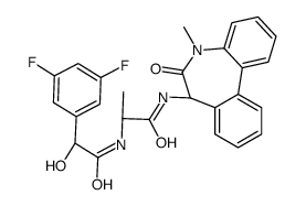 Benzeneacetamide, N-[(1S)-2-[(6,7-dihydro-5-Methyl-6-oxo-5H-dibenz[b,d]azepin-7-yl)amino]-1-Methyl-2-oxoethyl]-3,5-difluoro-α-hydroxy-,(αS)-结构式