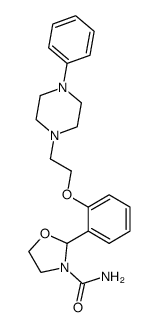 2-(2-(2-(4-phenylpiperazinyl)ethoxy)phenyl)oxazolidine-3-carboxamide结构式