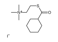 2-(cyclohexanecarbonylsulfanyl)ethyl-trimethylazanium,iodide Structure