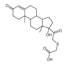 2-[2-[(10R,13S,17R)-17-hydroxy-10,13-dimethyl-3-oxo-2,6,7,8,9,11,12,14,15,16-decahydro-1H-cyclopenta[a]phenanthren-17-yl]-2-oxoethyl]sulfanylacetic acid结构式