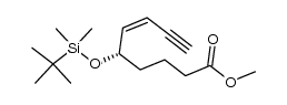 methyl 5(S)-[(tert-butyldimethylsilyl)oxy]-6(Z)-nonen-8-ynoate结构式