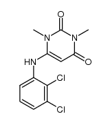 1,3-dimethyl-6-N-(2',3'-dichlorophenyl)aminouracil结构式
