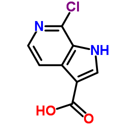 7-氯-1H-吡咯并[2,3-C]吡啶-3-羧酸结构式