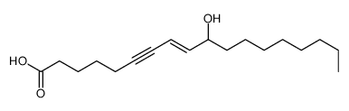 10-hydroxyoctadec-8-en-6-ynoic acid Structure